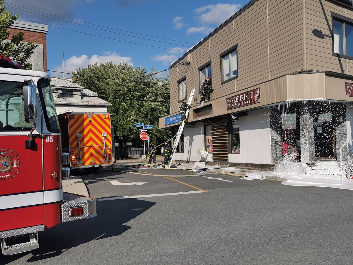 Incendie au fleuriste Poésie Florale à Saint-Georges