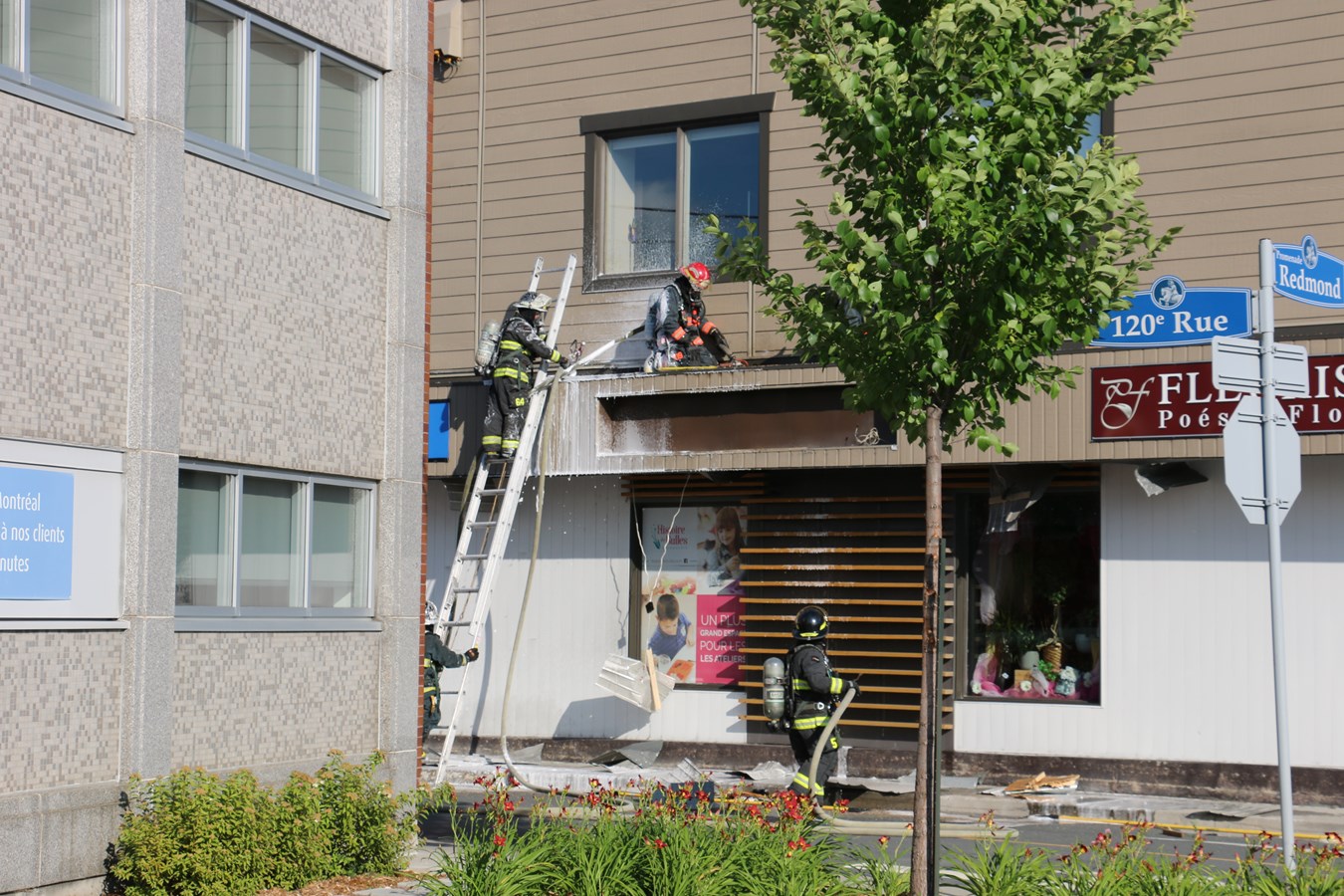Incendie au fleuriste Poésie Florale à Saint-Georges