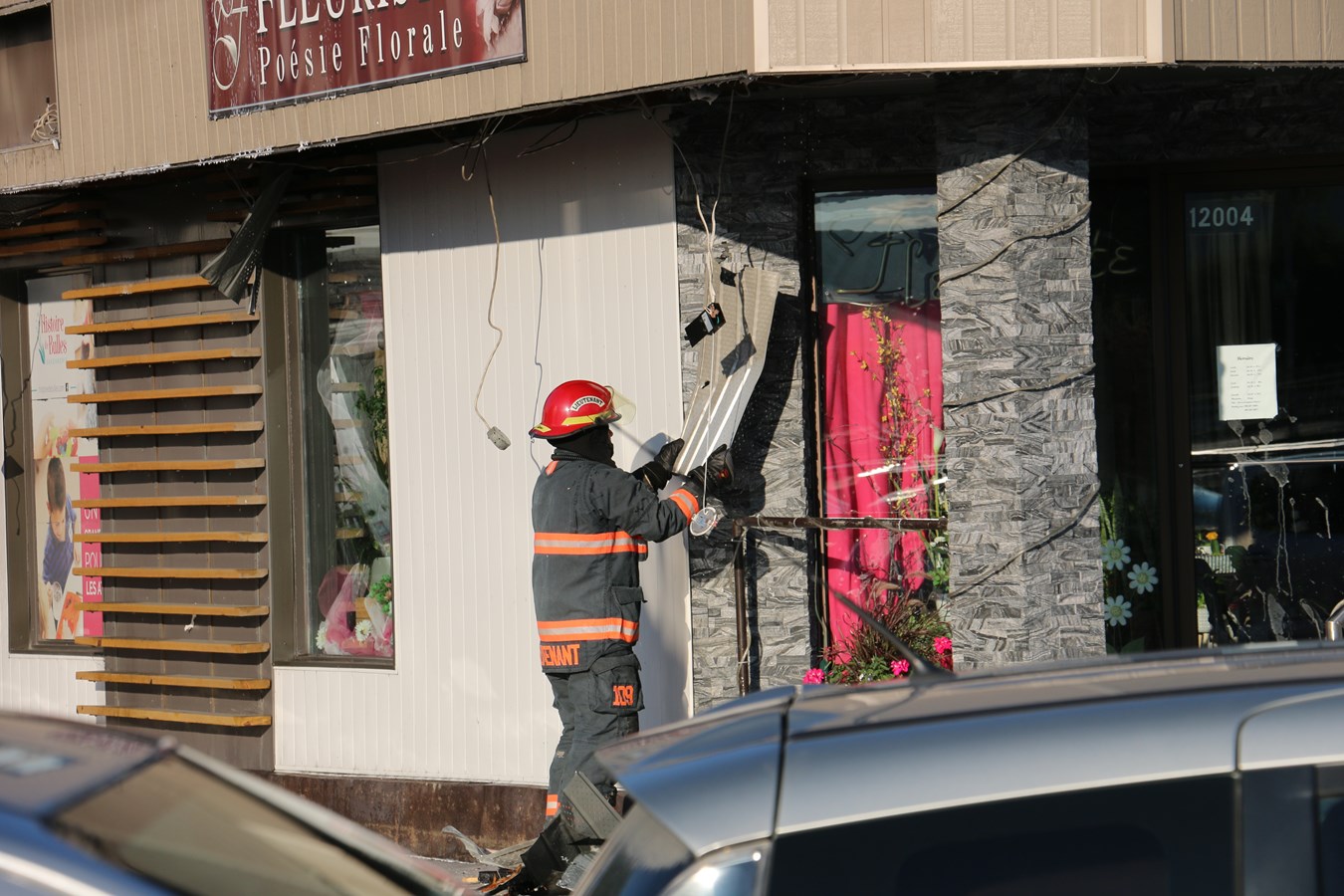 Incendie au fleuriste Poésie Florale à Saint-Georges