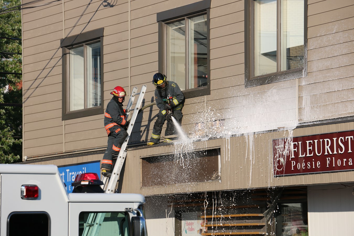 Incendie au fleuriste Poésie Florale à Saint-Georges