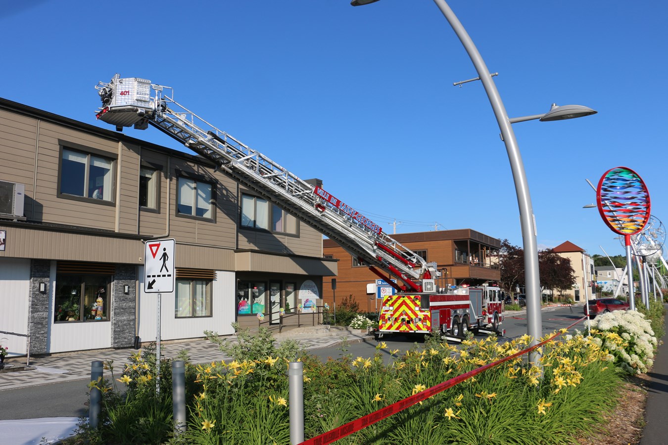 Incendie au fleuriste Poésie Florale à Saint-Georges