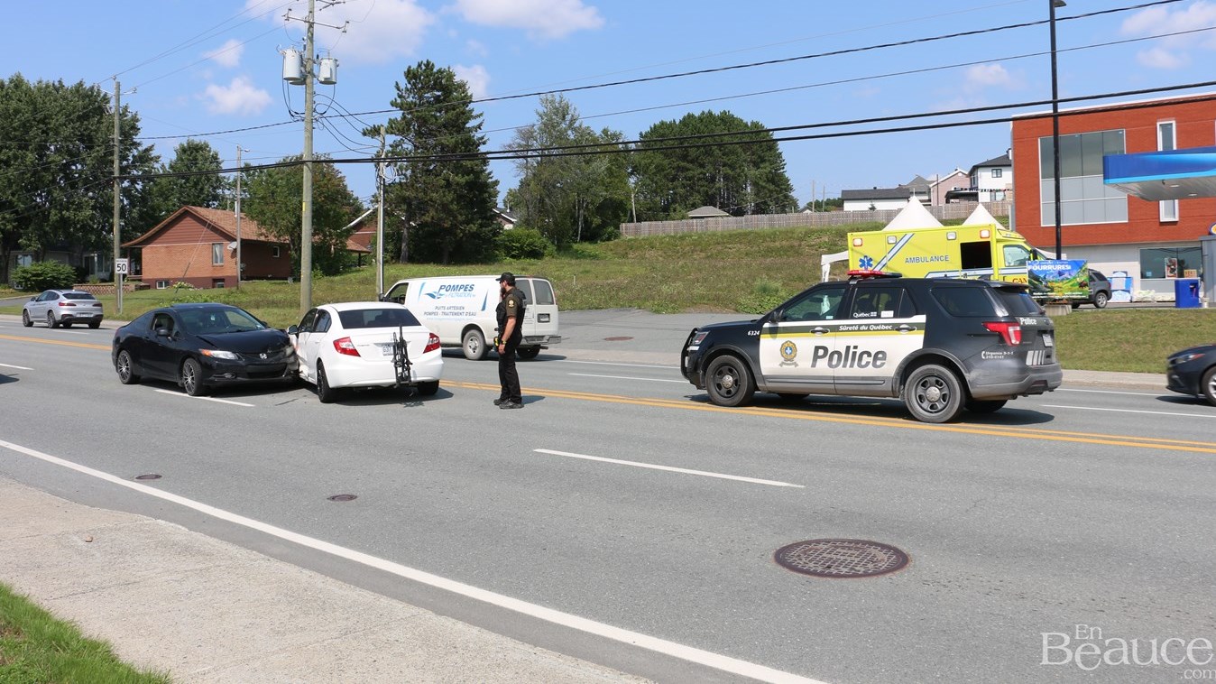Chute en vélo à Beauceville