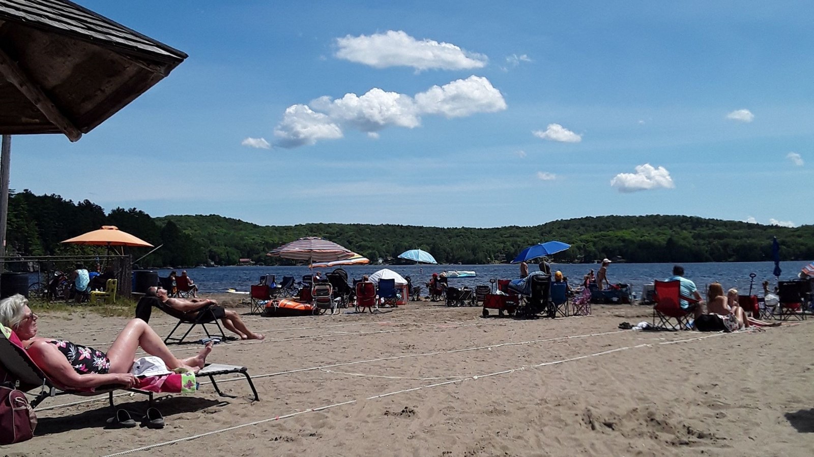 Plage au Lac Blanc dans Portneuf. 