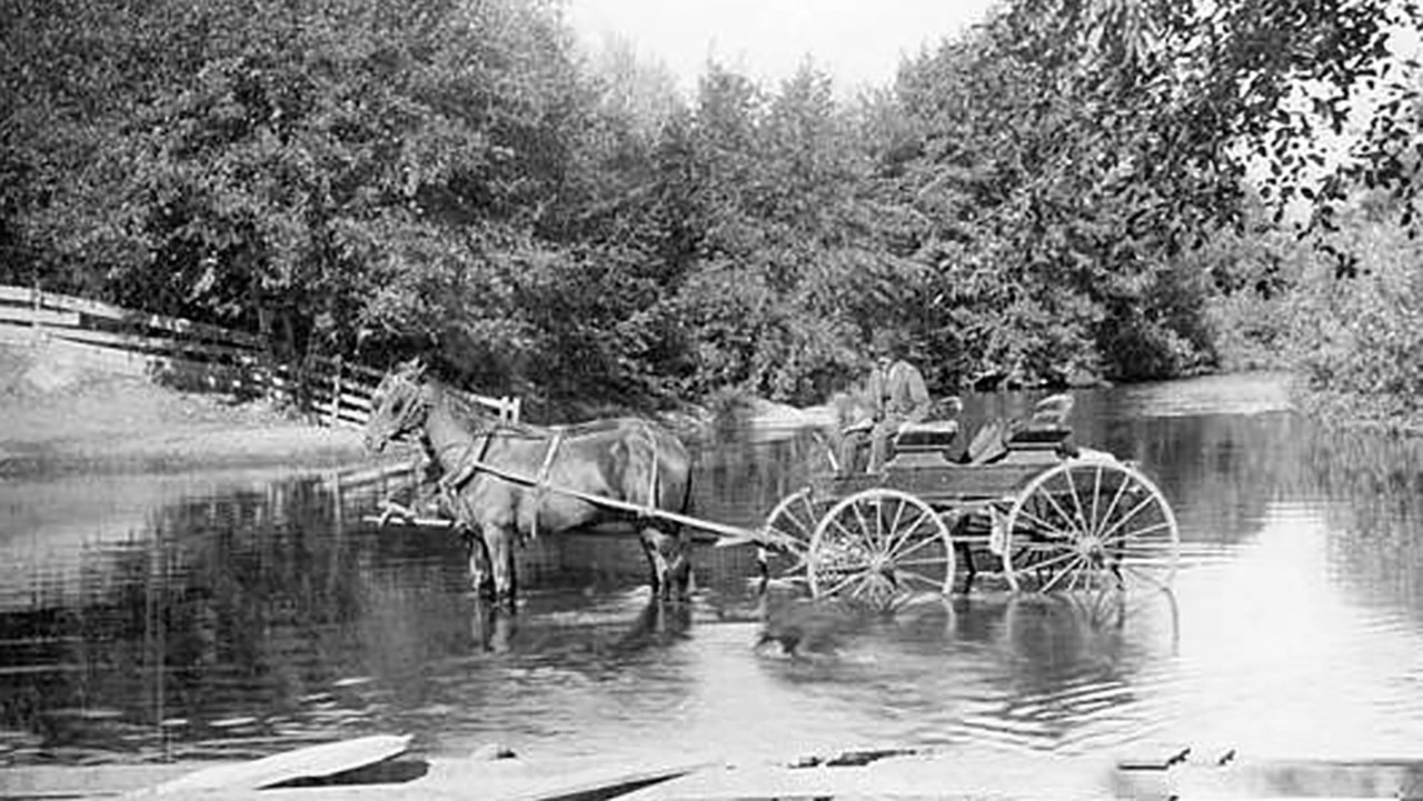 La traverse à gué d'il y a 160 ans au centre-ville