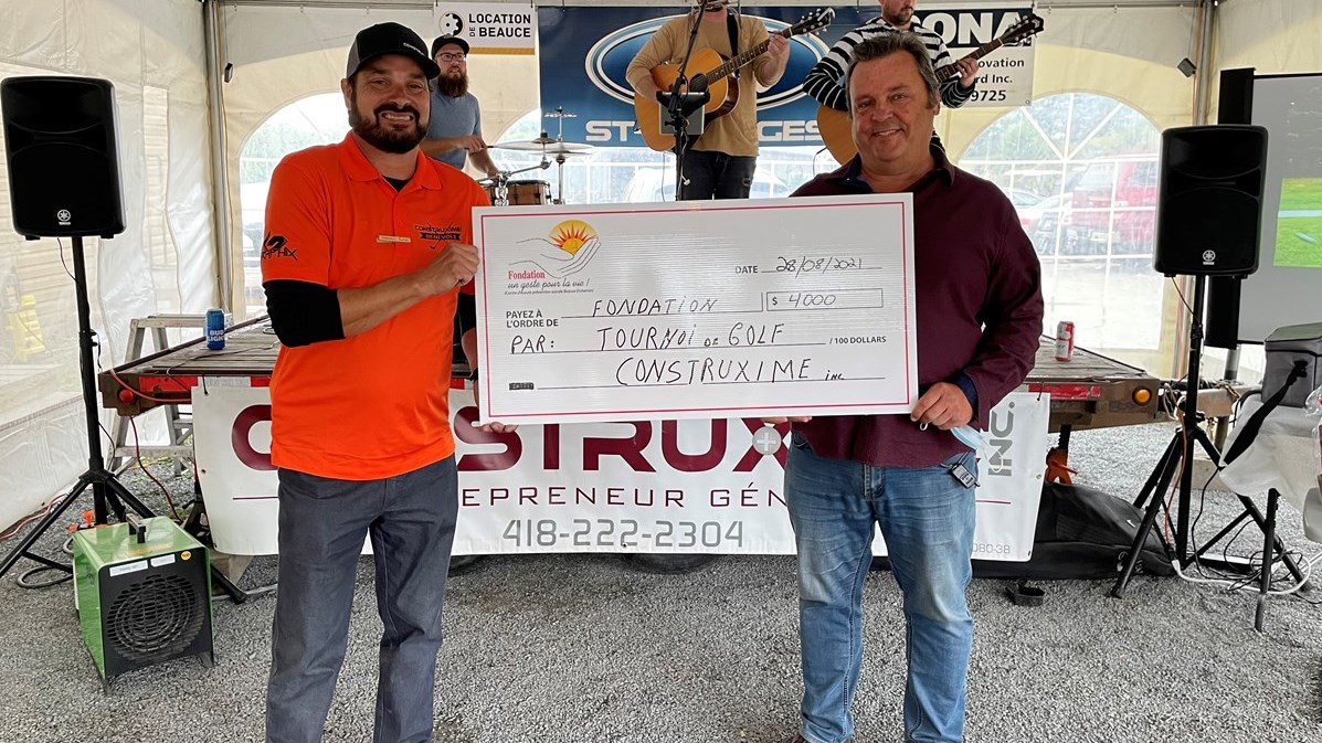 Le tournoi de golf Construxime récolte 15 000 $