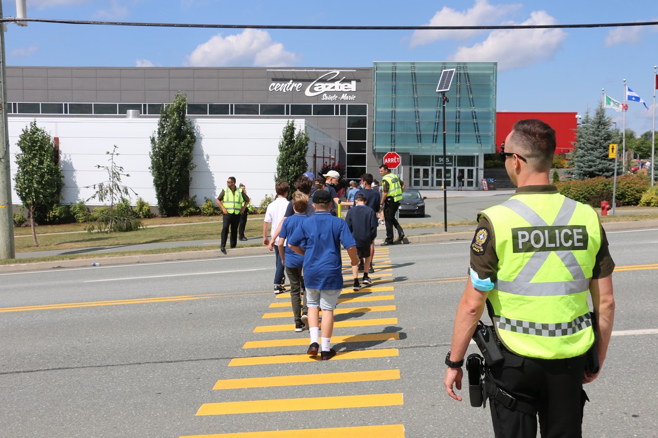 Opération de sécurité routière près de la polyvalente Benoît-Vachon