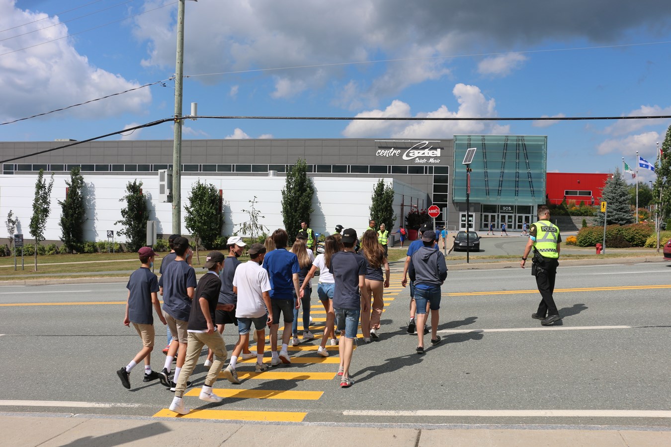 Opération de sécurité routière près de la polyvalente Benoît-Vachon