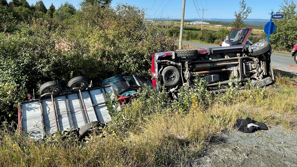 Une collision entre deux véhicules à Saint-Odilon-de-Cranbourne