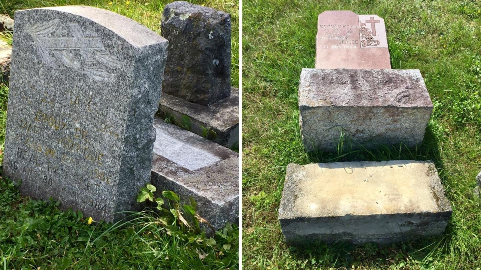 Vandalisme au cimetière de l'église Saint-Georges
