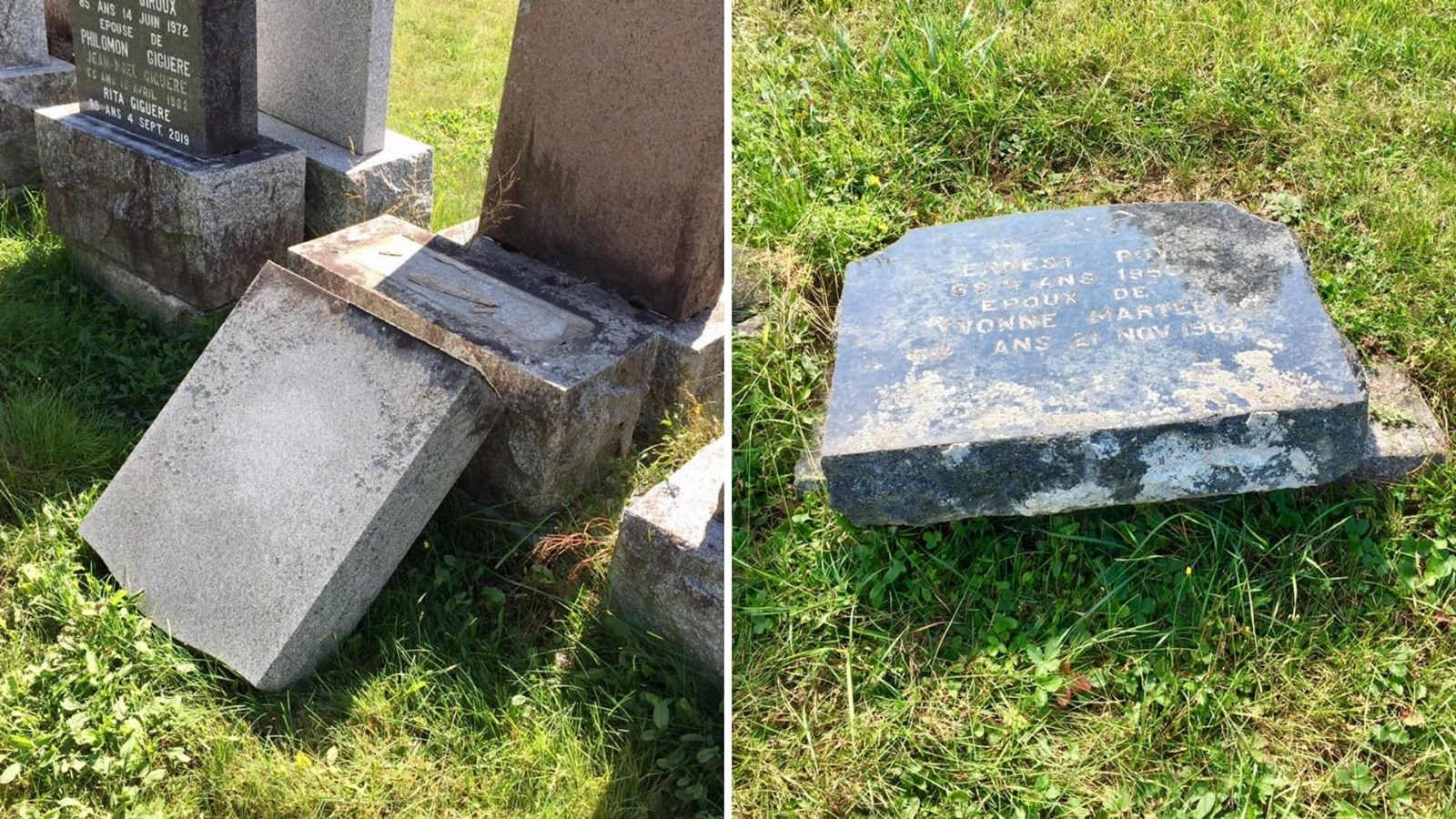 Vandalisme au cimetière de l'église Saint-Georges