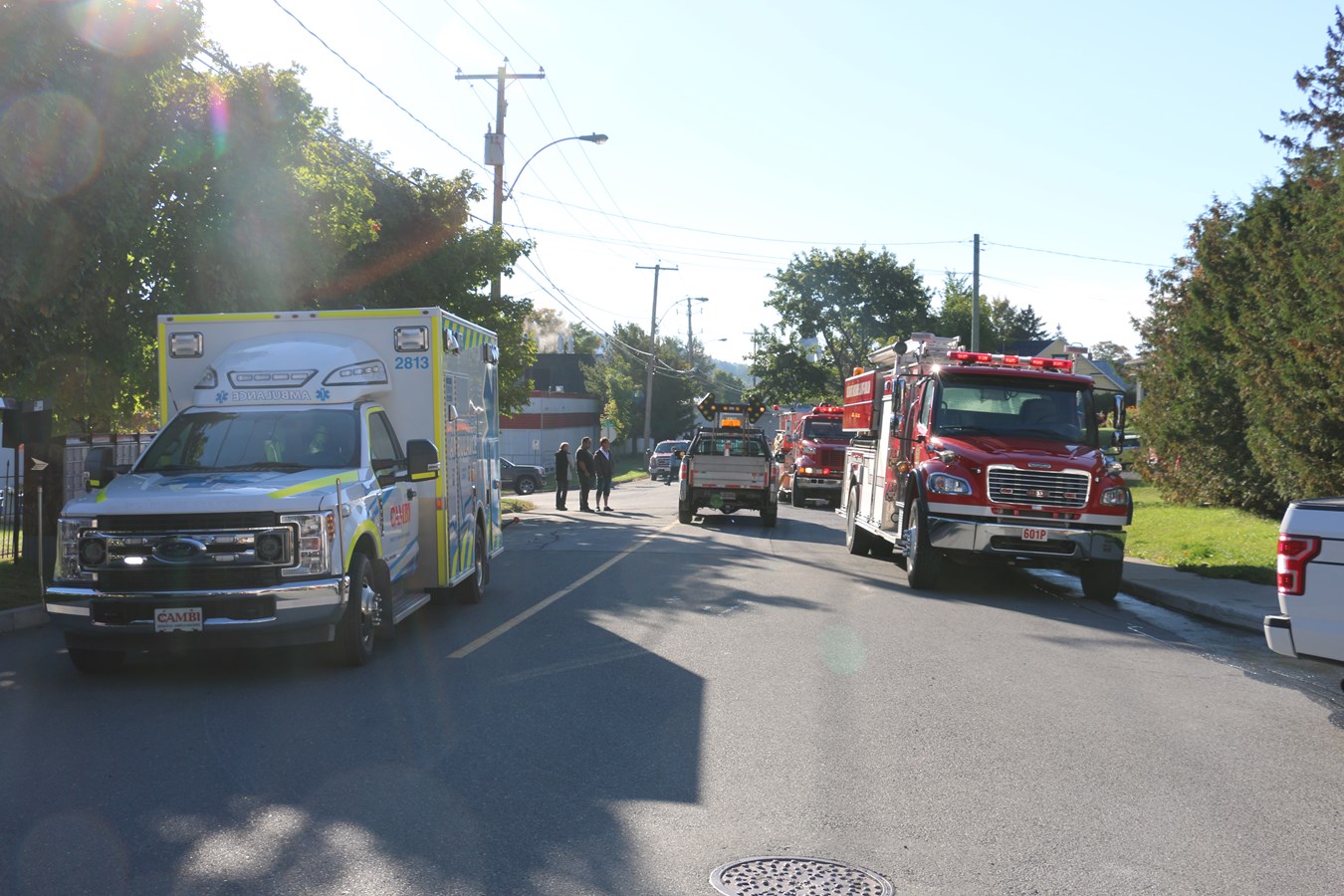 Huit personnes blessées dans l'incendie chez Séchoirs de Beauce