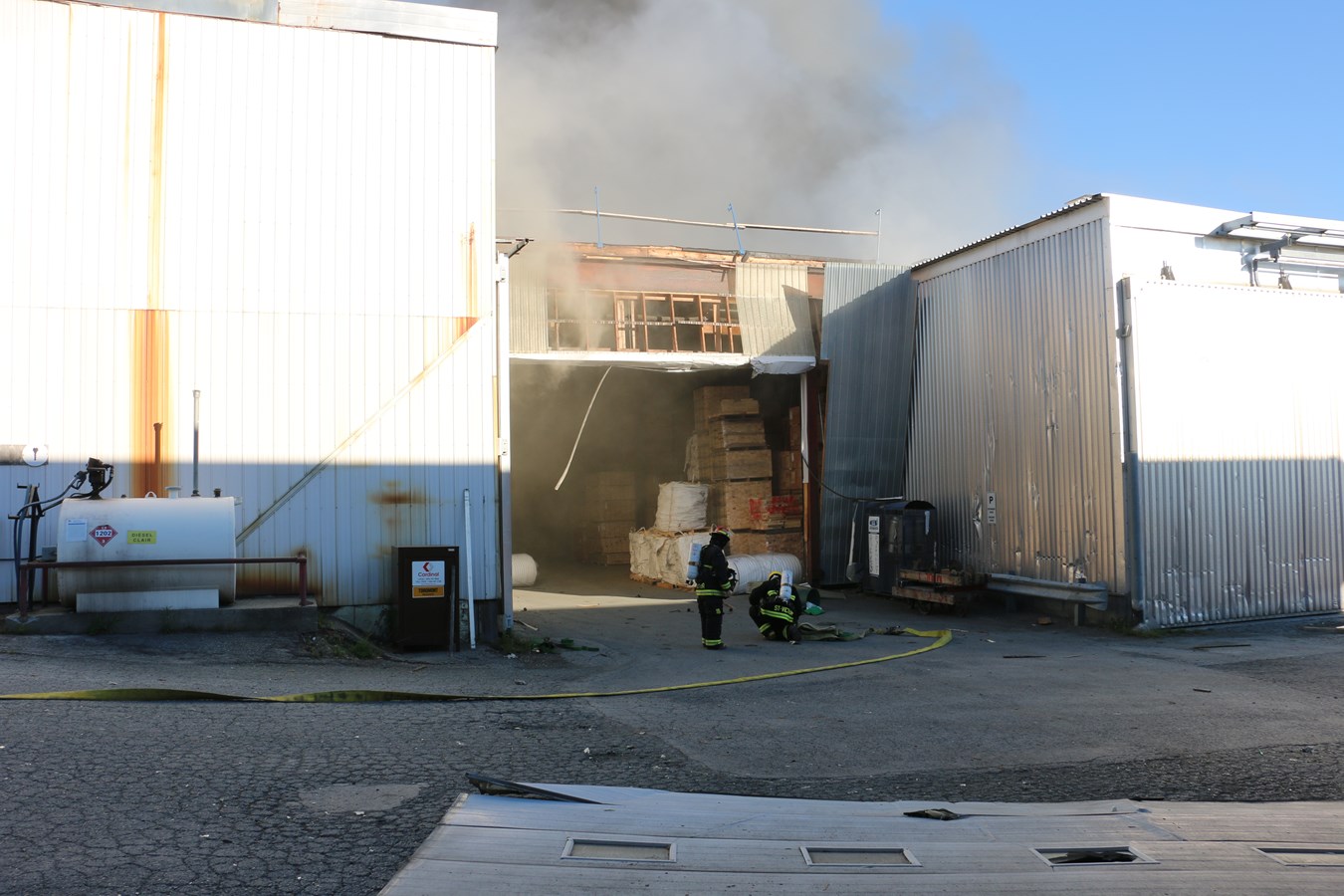 Huit personnes blessées dans l'incendie chez Séchoirs de Beauce