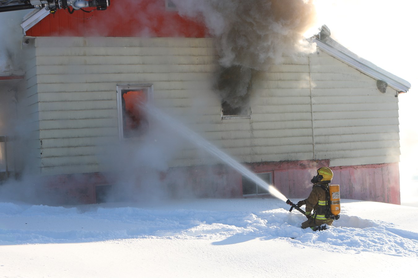 Incendie à Saint-Benjamin : perte totale du bâtiment