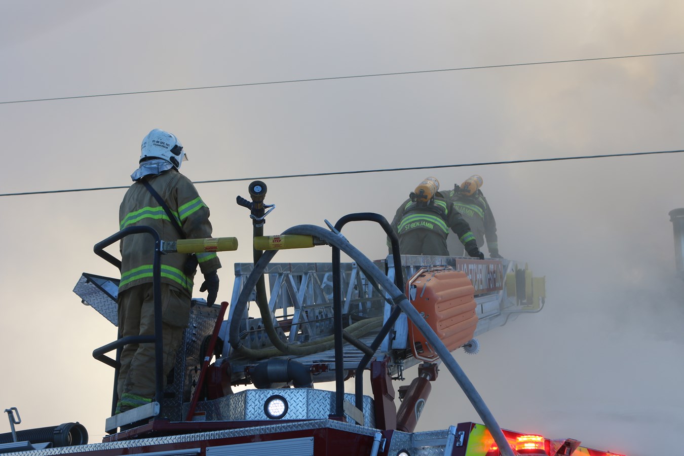 Incendie à Saint-Benjamin : perte totale du bâtiment