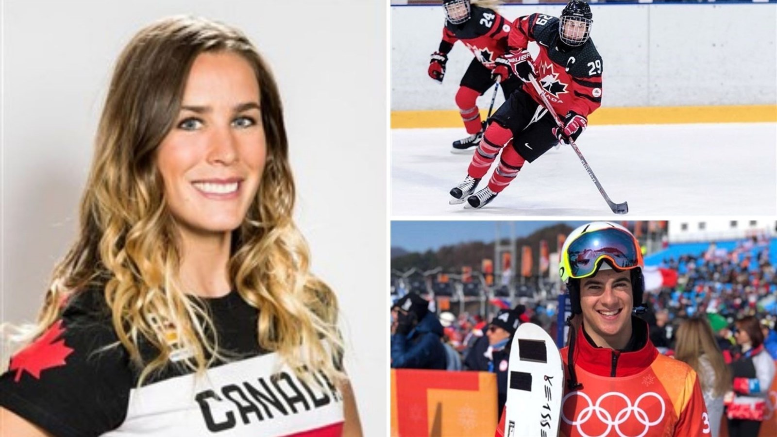 Marie-Michèle Gagnon, Marie-Philip Poulin, Eliot Grondin