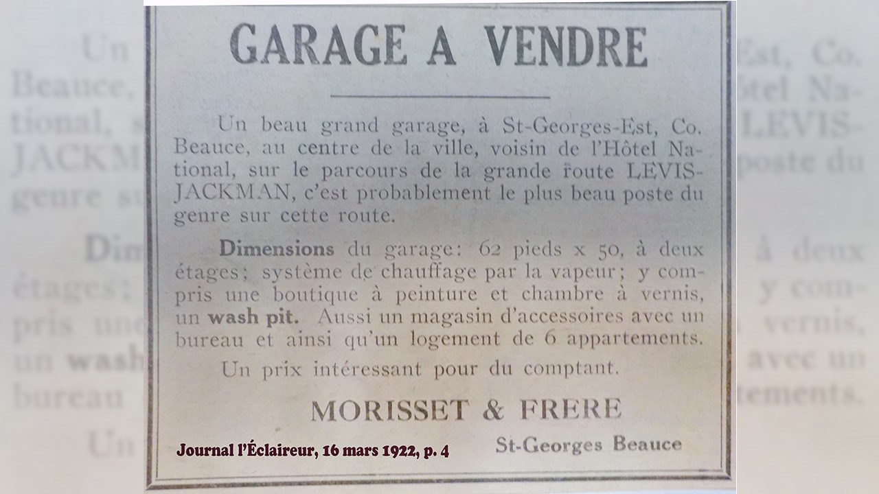 Les frères Louis et François Morisset il y a 100 ans