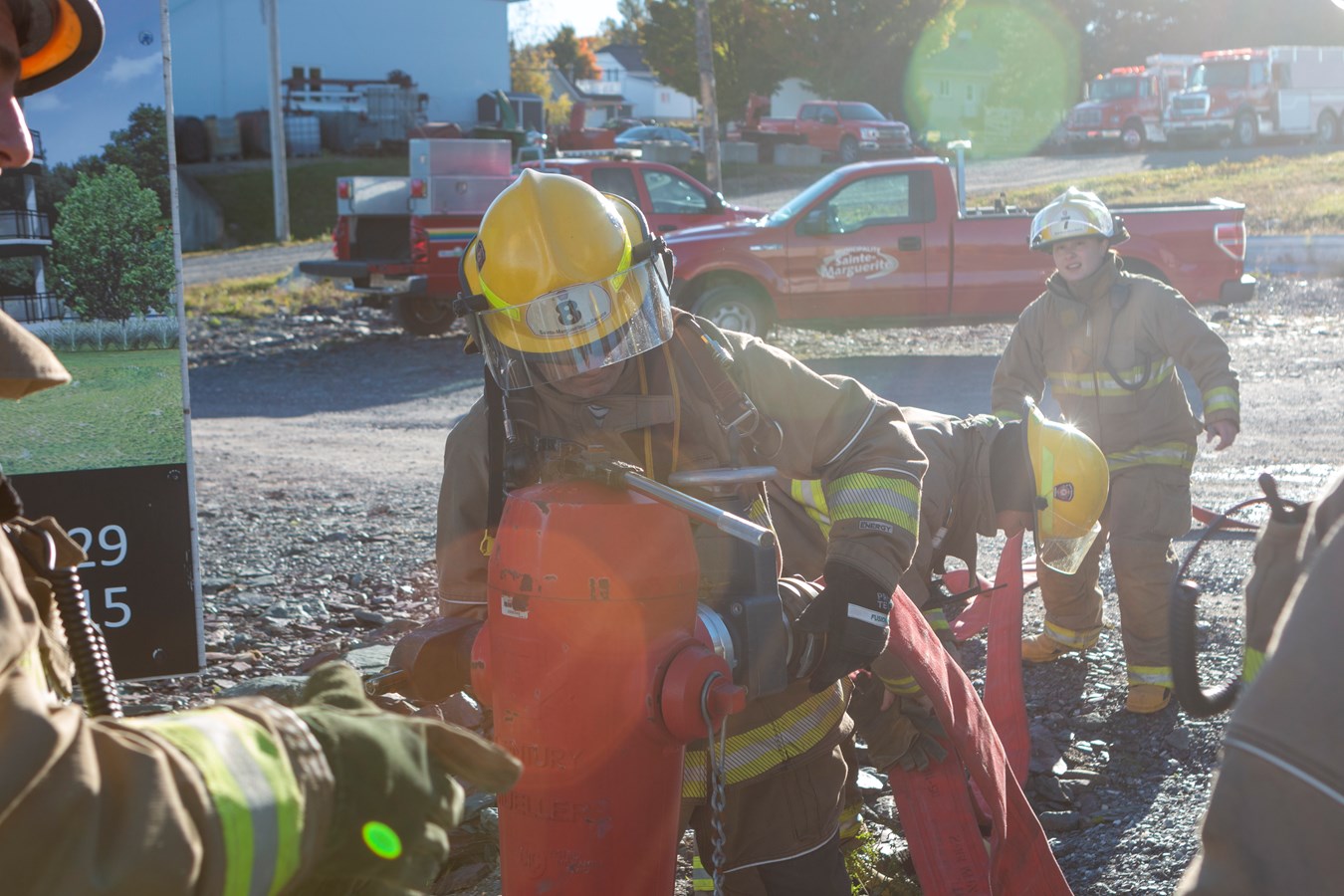 Entraînement spécial pour les pompiers de Sainte-Marguerite