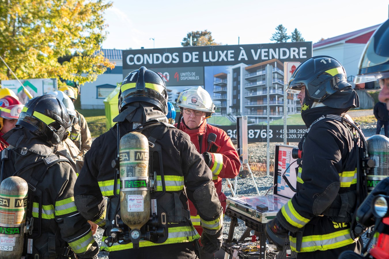 Entraînement spécial pour les pompiers de Sainte-Marguerite