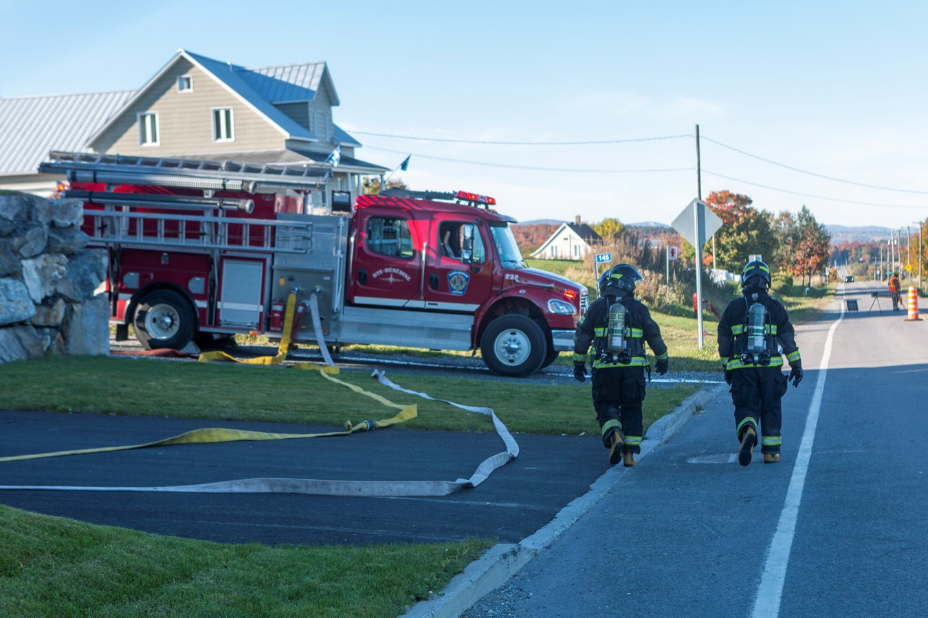 Entraînement spécial pour les pompiers de Sainte-Marguerite