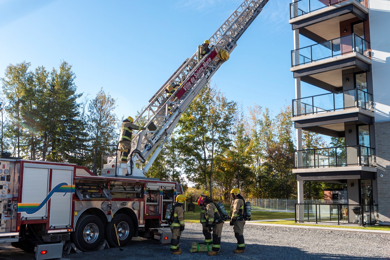Entraînement spécial pour les pompiers de Sainte-Marguerite