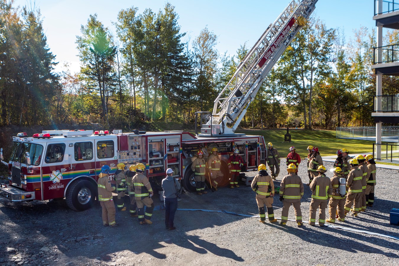 Entraînement spécial pour les pompiers de Sainte-Marguerite