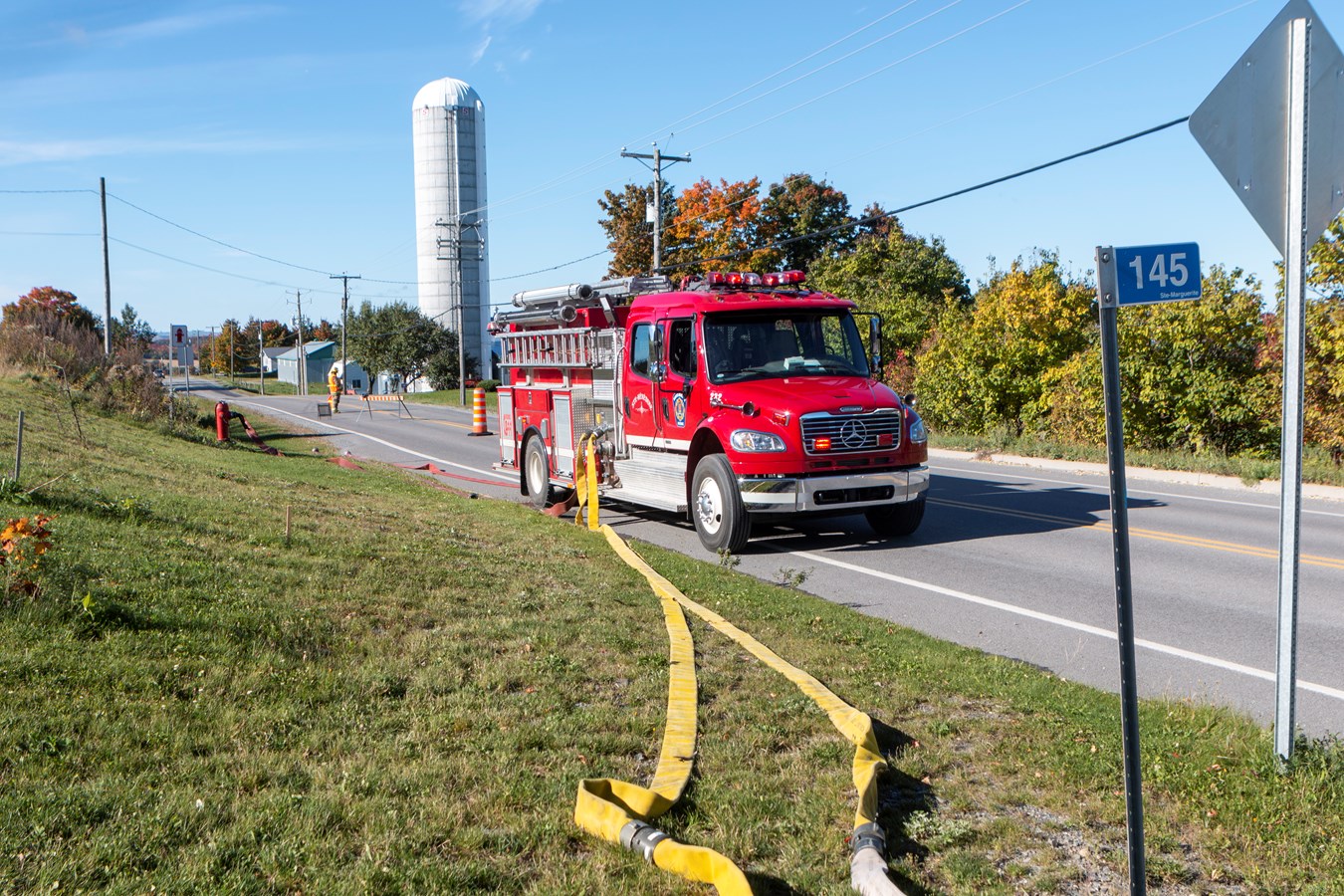 Entraînement spécial pour les pompiers de Sainte-Marguerite