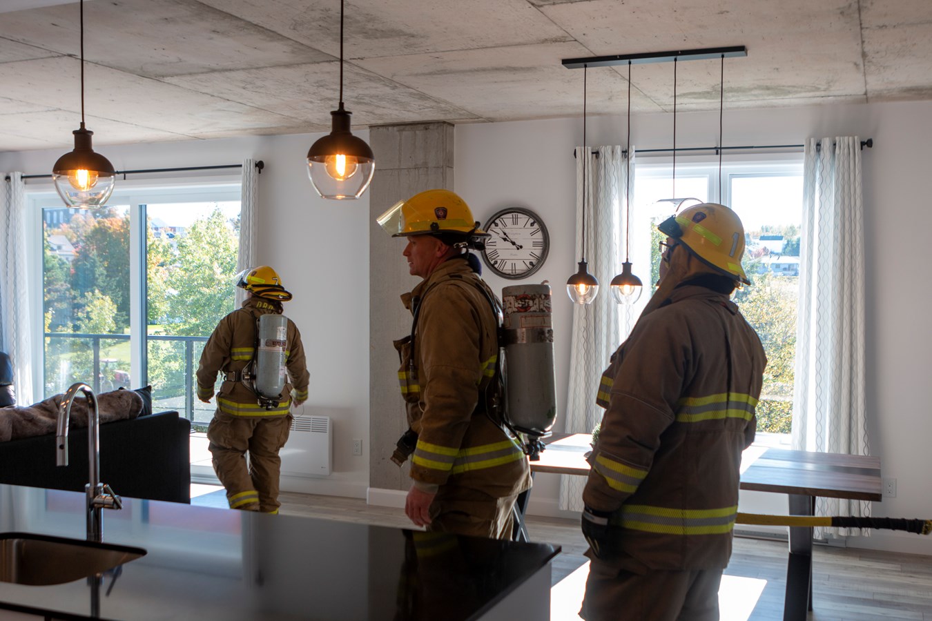 Entraînement spécial pour les pompiers de Sainte-Marguerite