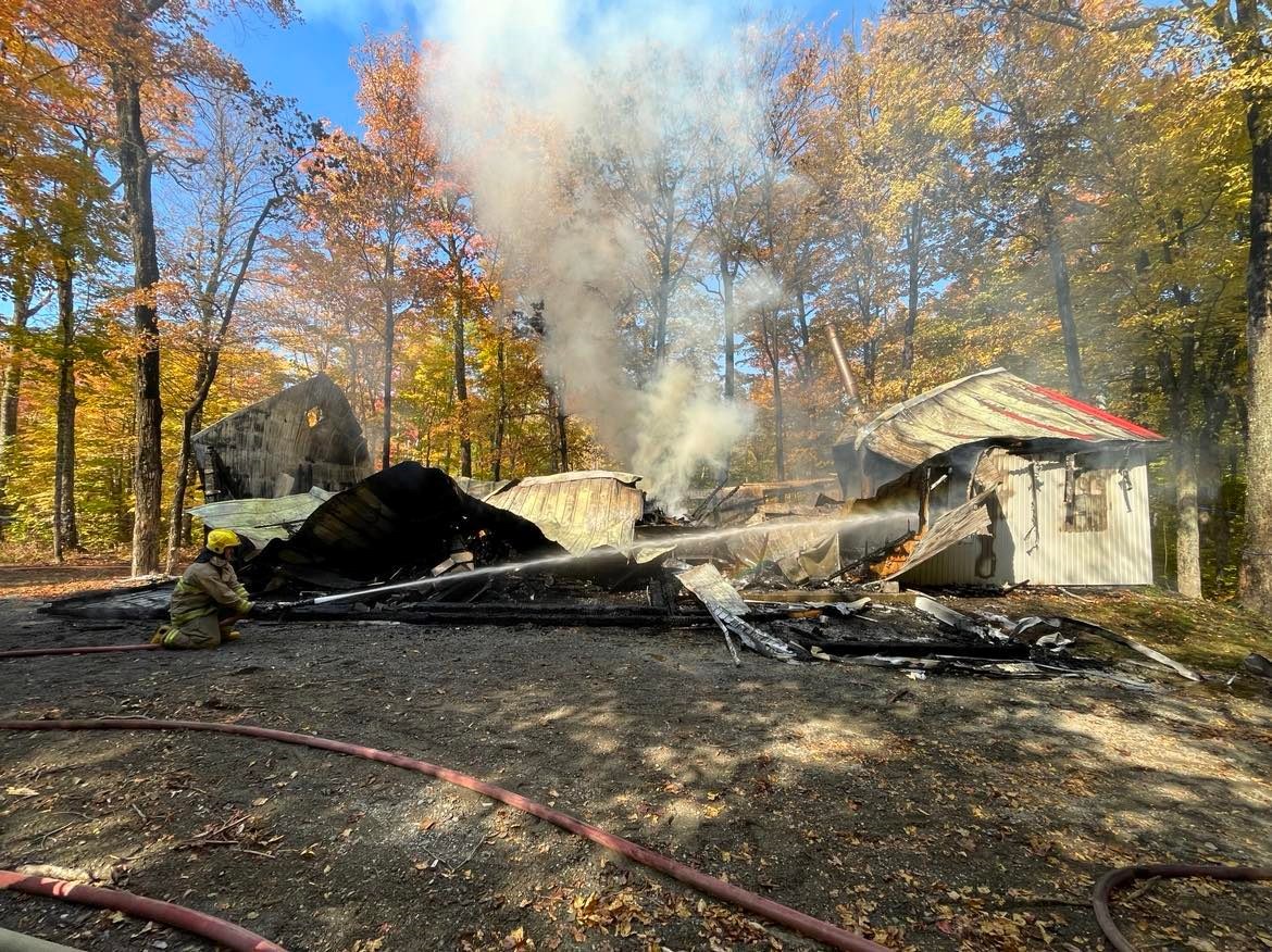 Incendie d'une cabane à sucre à Sainte-Marie