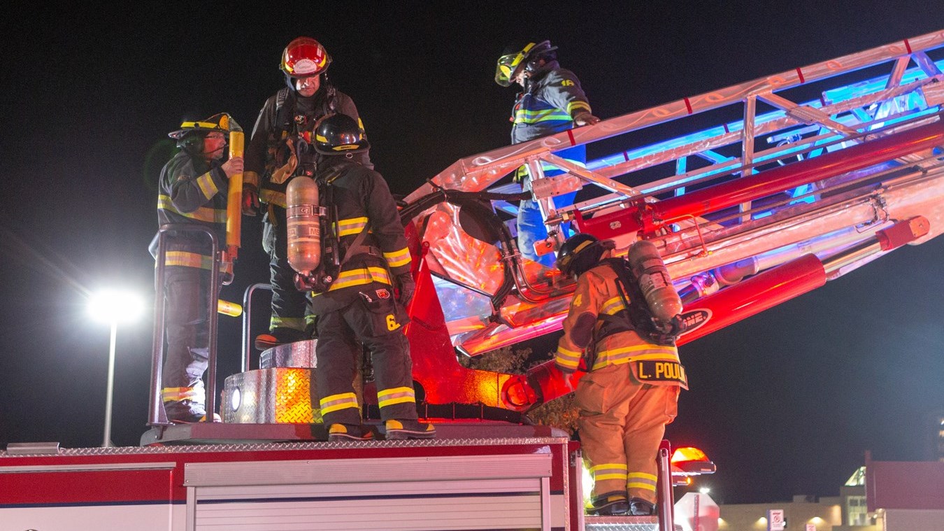 Intervention des pompiers au Carrefour Saint-Georges
