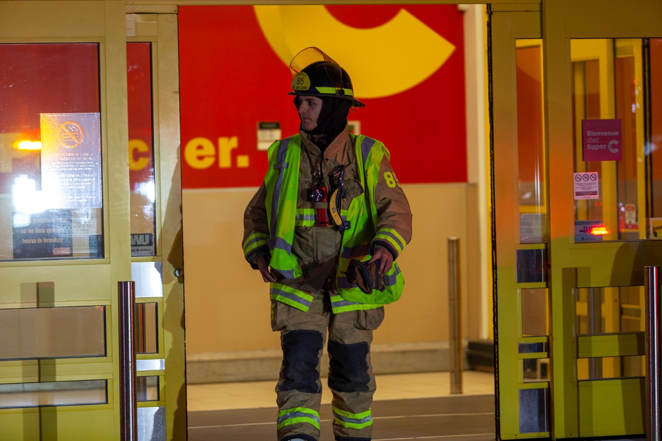 Intervention des pompiers au Carrefour Saint-Georges