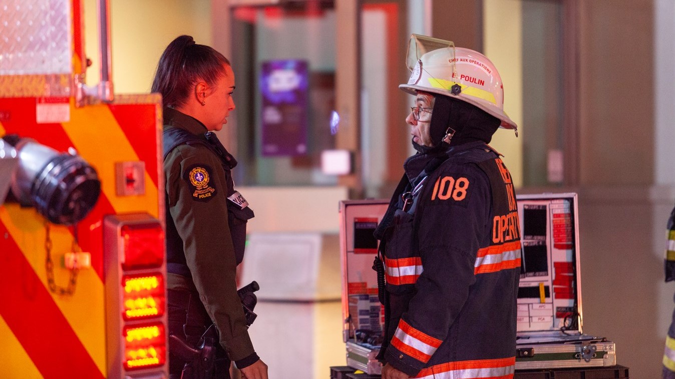 Intervention des pompiers au Carrefour Saint-Georges