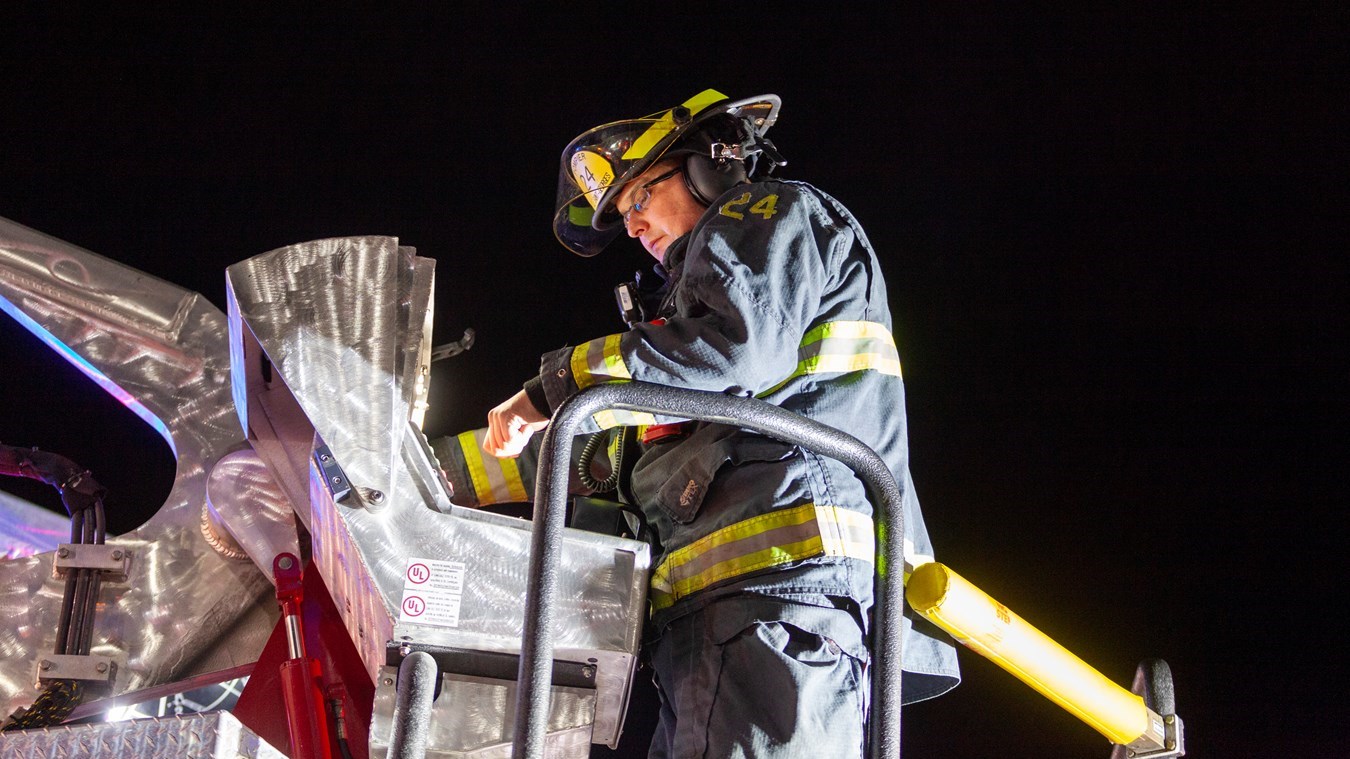 Intervention des pompiers au Carrefour Saint-Georges