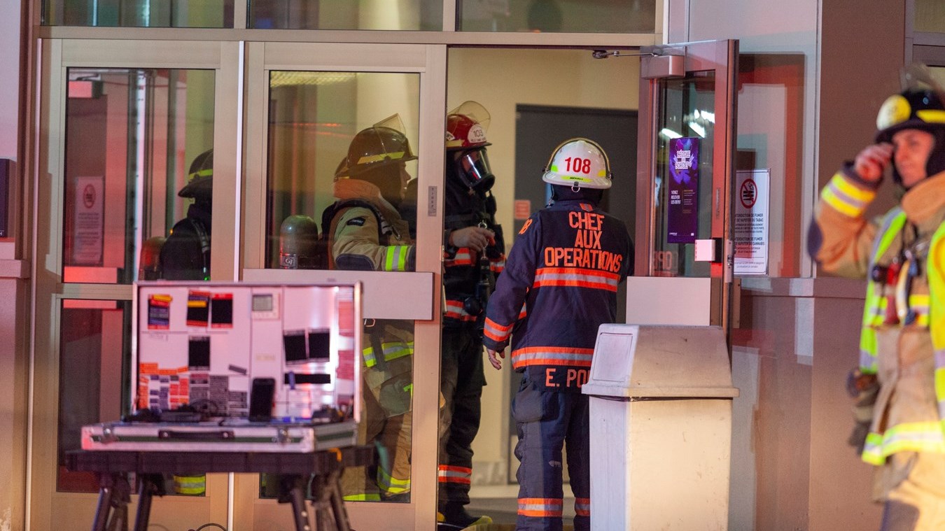 Intervention des pompiers au Carrefour Saint-Georges