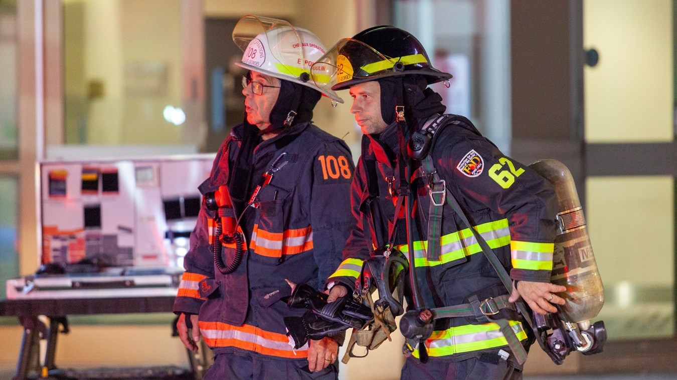 Intervention des pompiers au Carrefour Saint-Georges