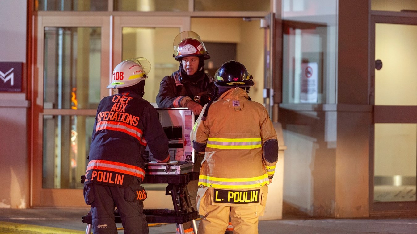 Intervention des pompiers au Carrefour Saint-Georges