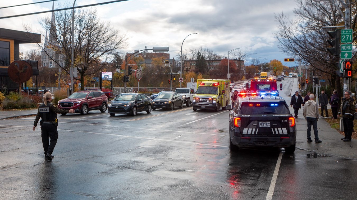 Collision au croisement de la 118e rue et de la 1re Avenue à Saint-Georges