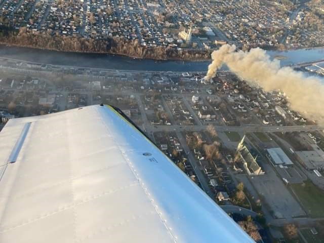 Un important feu sur la 1ère avenue à Saint-Georges