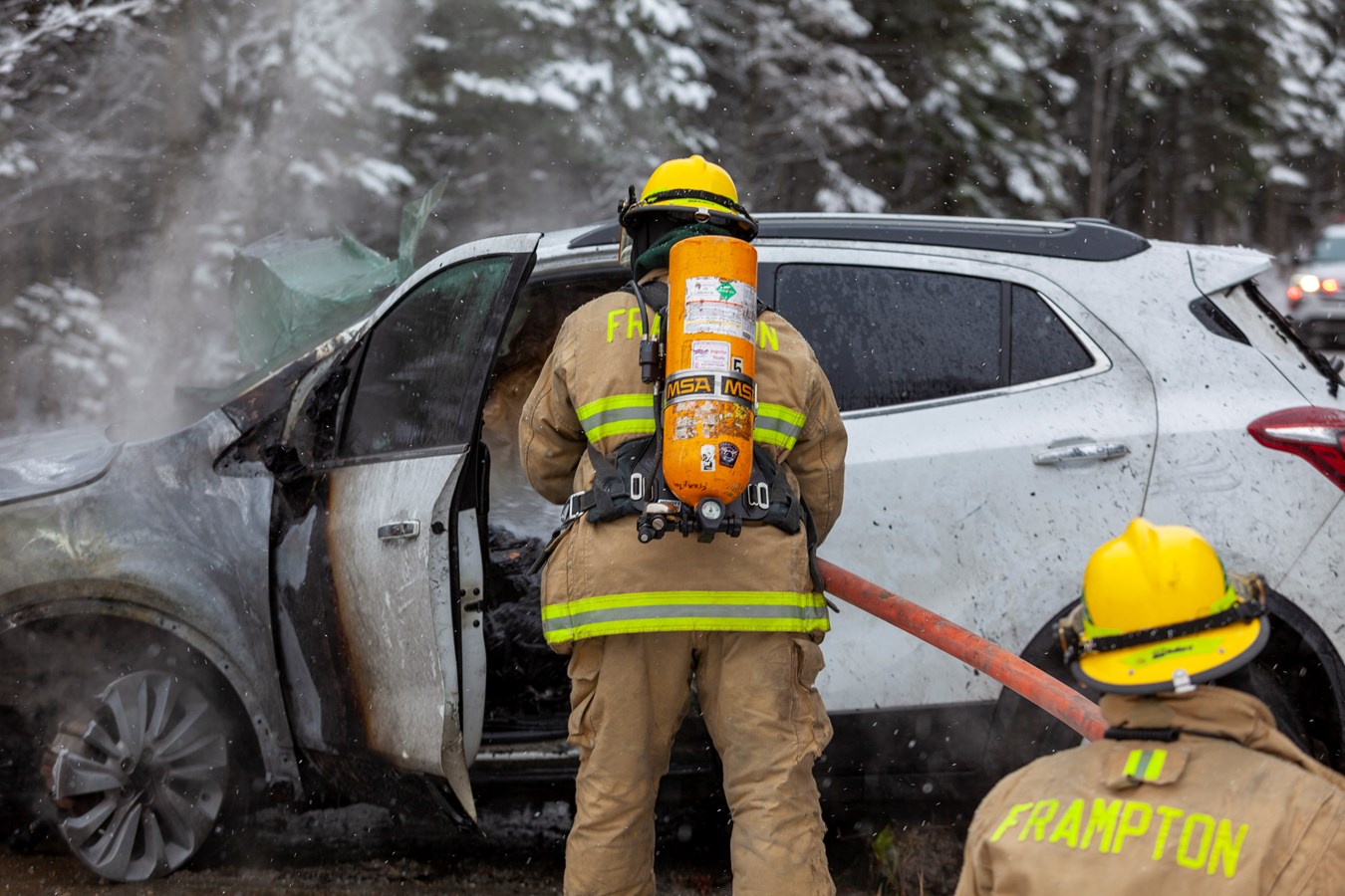 Une voiture a pris feu ce matin à Frampton