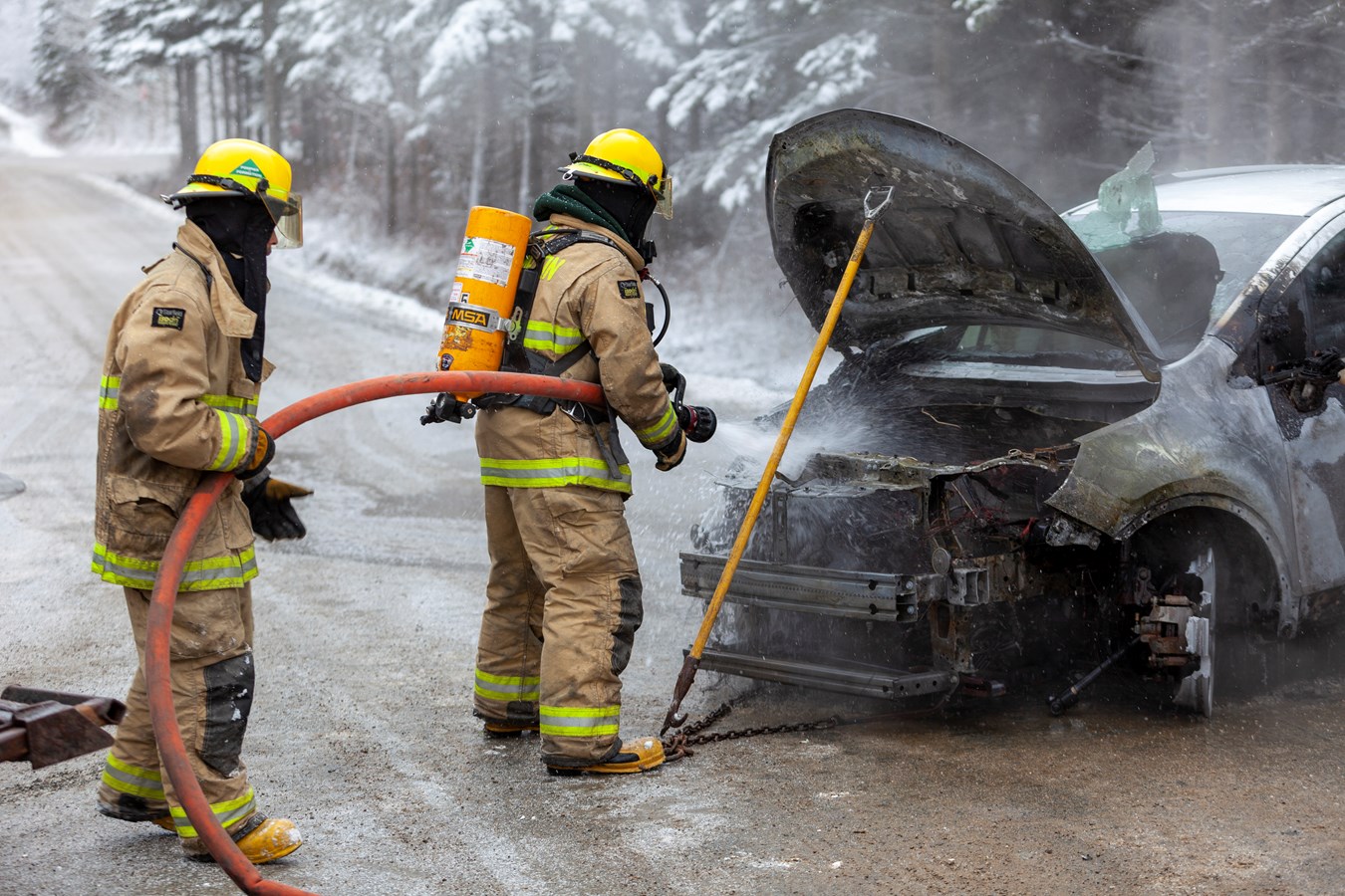 Une voiture a pris feu ce matin à Frampton