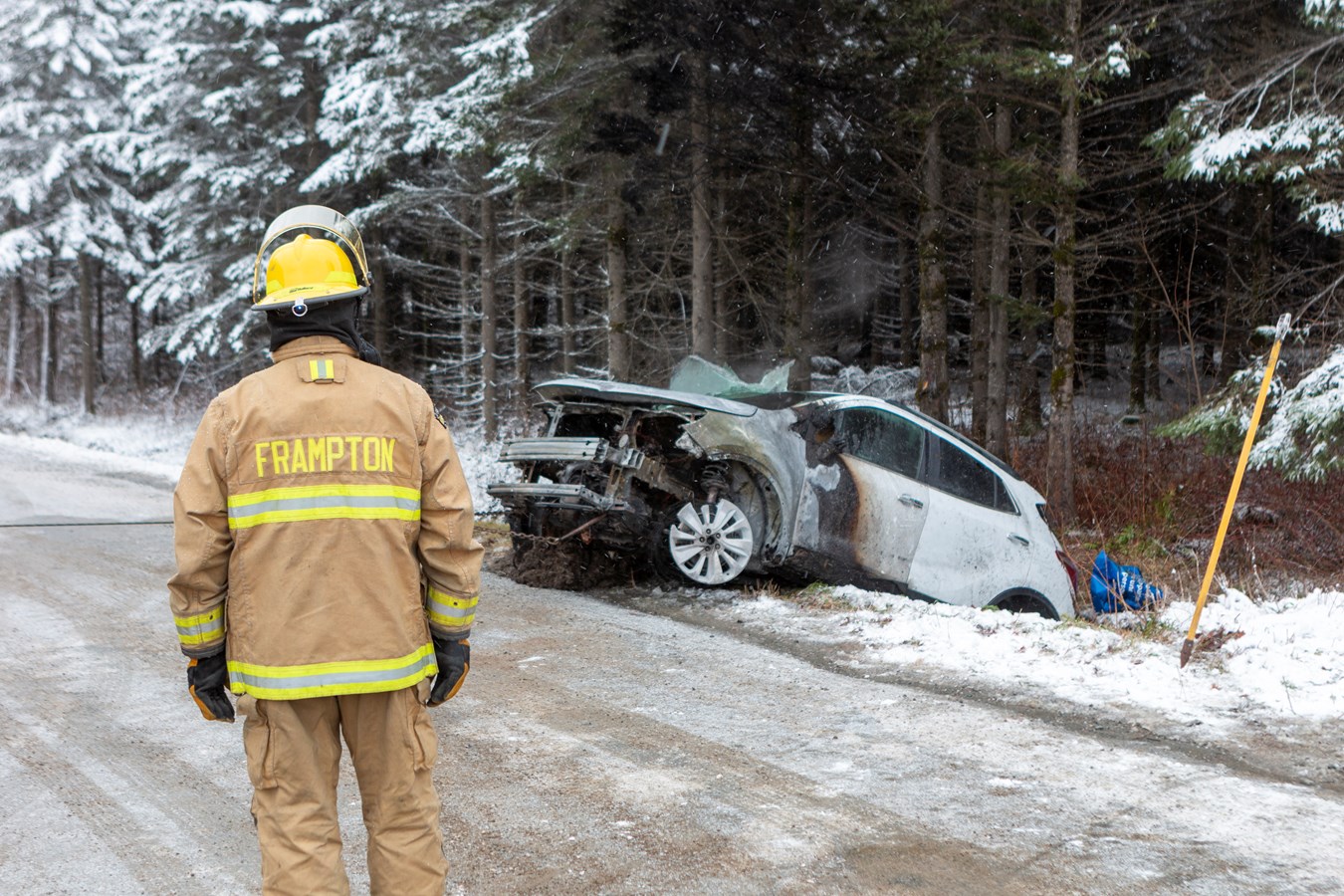Une voiture a pris feu ce matin à Frampton