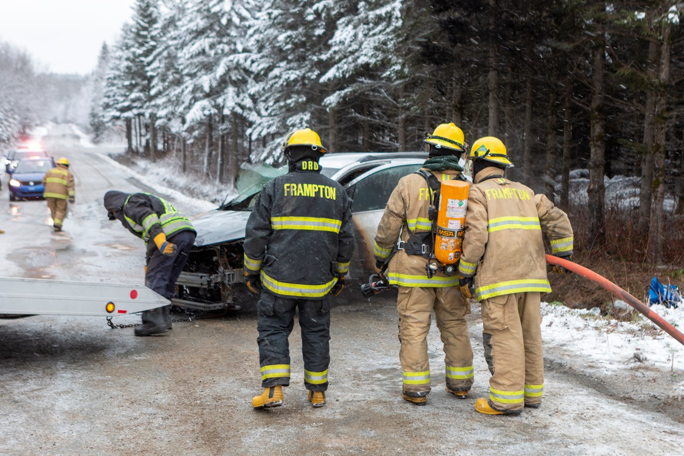 Une voiture a pris feu ce matin à Frampton