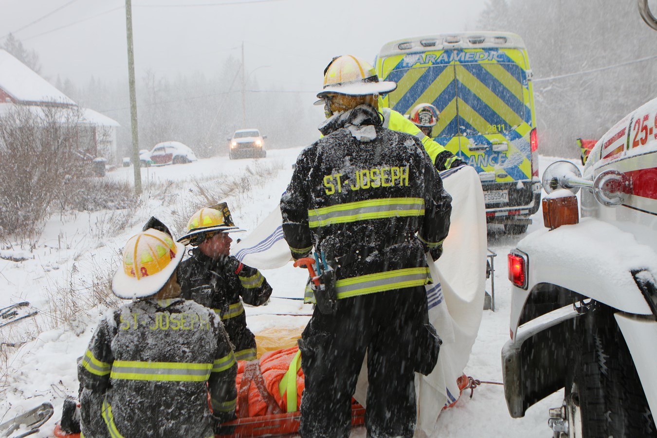 Accident impliquant trois véhicules à Saint-Joseph