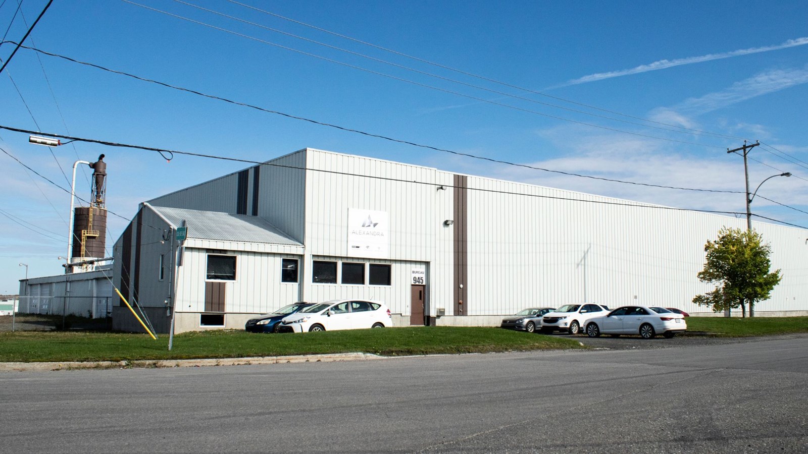 L'usine de Parquets Alexandra à Lévis.