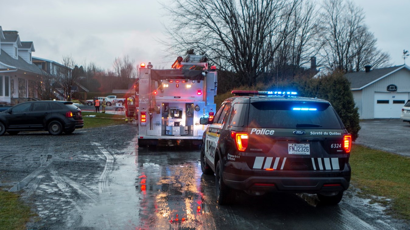 Vol, feu et accident en Haute-Beauce ce matin