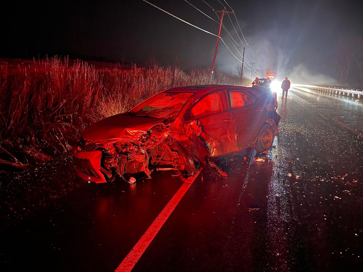 Accident impliquant quatre véhicules sur la route 204