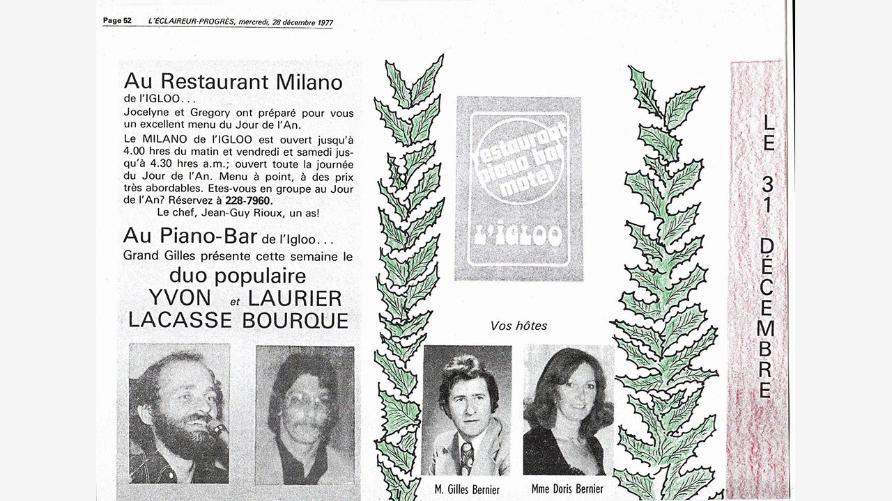 Le restaurant bar l'Igloo de Jersey-Mills