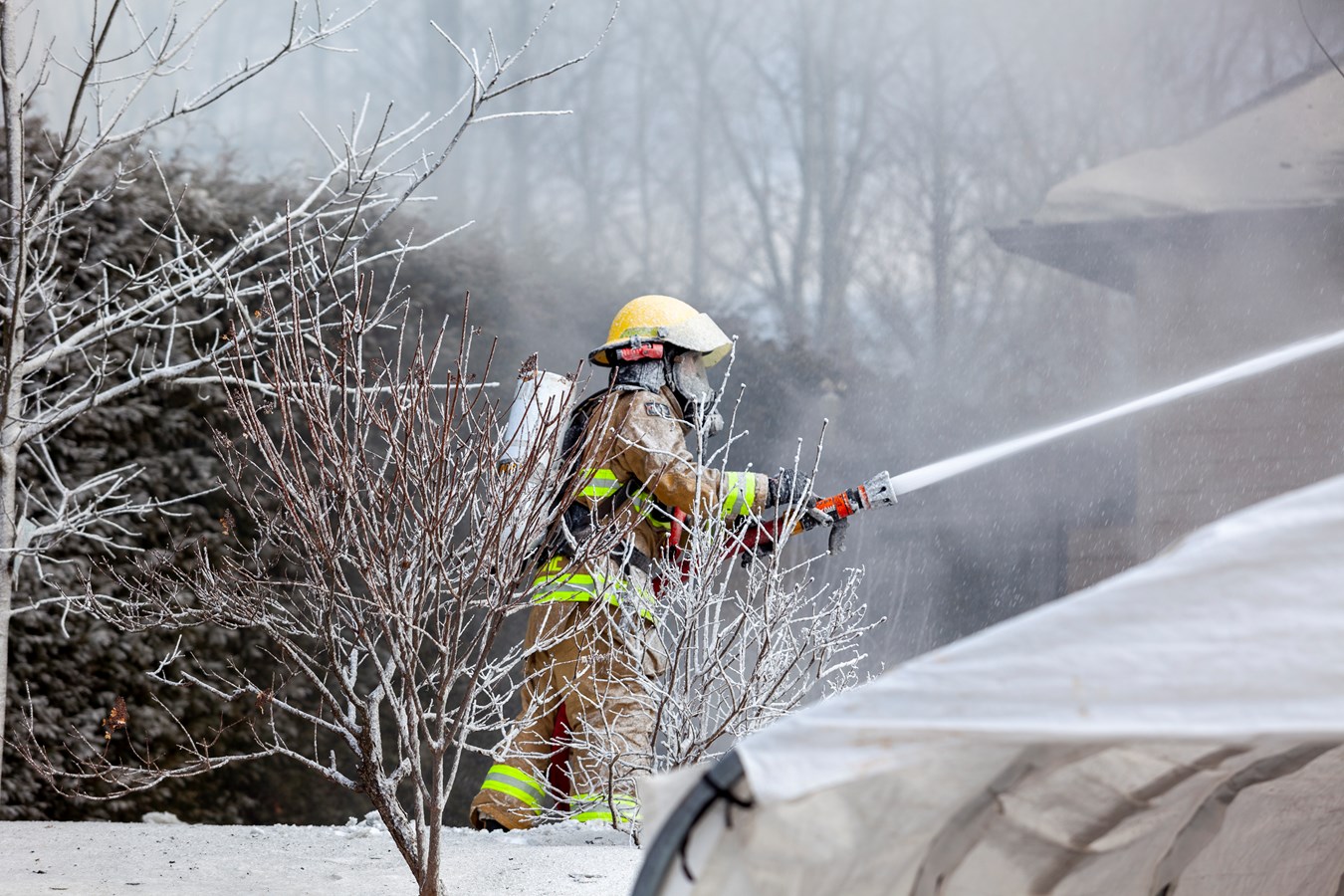 Saint-Côme-Linière: une résidence ravagée par les flammes à Noël