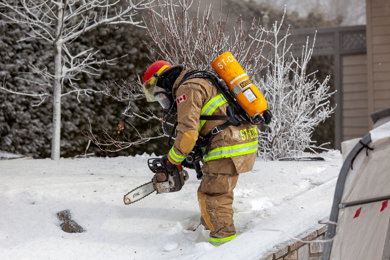Saint-Côme-Linière: une résidence ravagée par les flammes à Noël