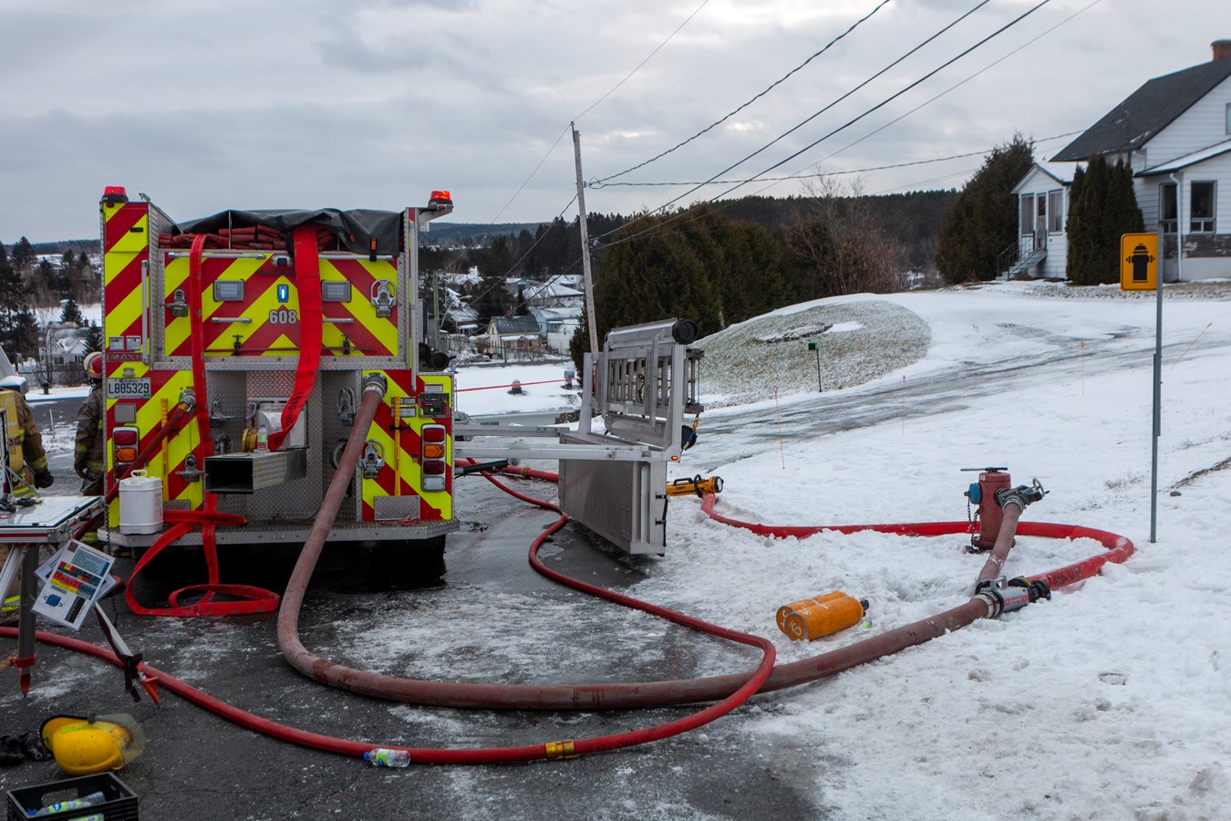 Saint-Côme-Linière: une résidence ravagée par les flammes à Noël