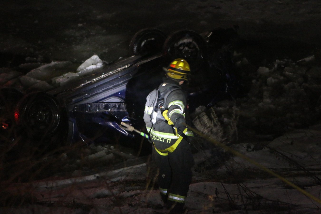 Une collision qui se termine dans la rivière Chaudière